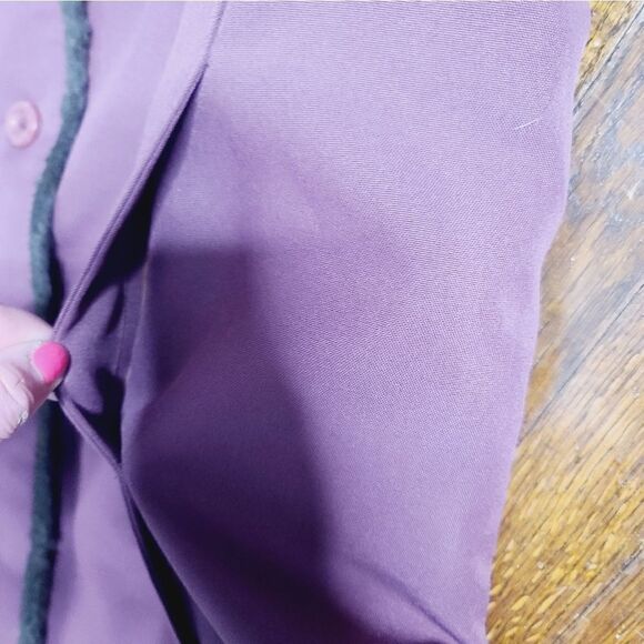 Vintage 1970s Mob Wife Mauve Pink Faux Fur Quilted Lining Winter Coat - Picture 12 of 17